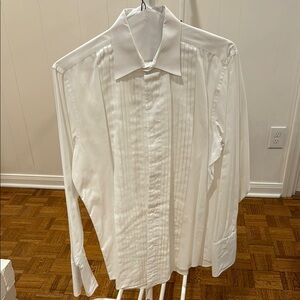 Brooks Brothers White Dress Shirt Formal Cotton - Tuxedo shirt